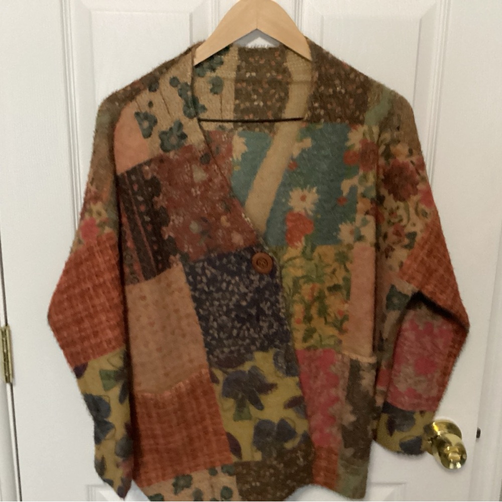 Patchwork Multicolor Women's Sweater - image 1